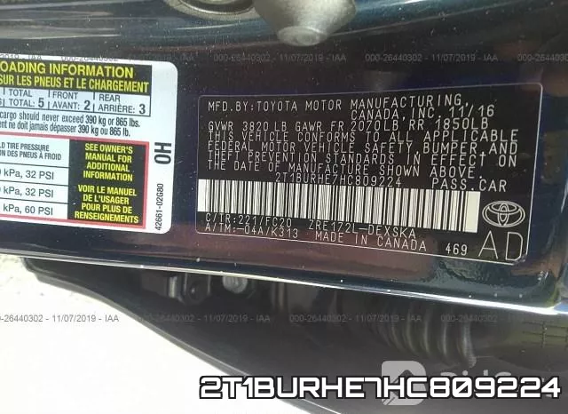 2T1BURHE7HC809224 фото 10