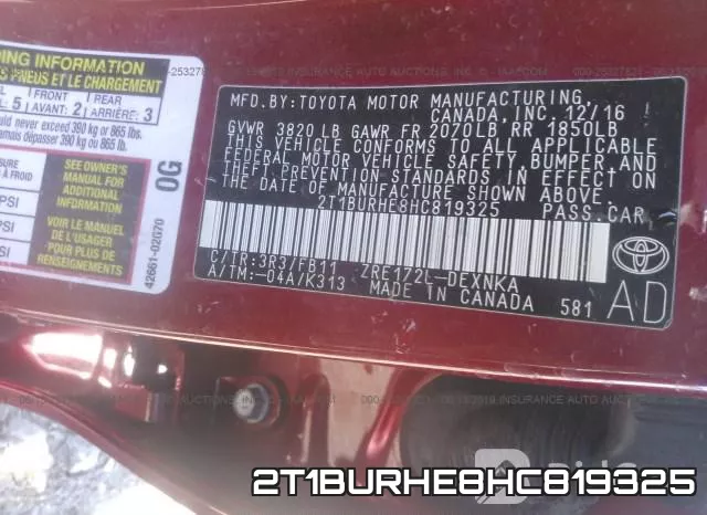 2T1BURHE8HC819325 фото 10