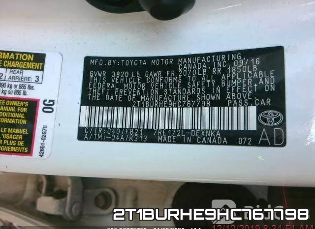 2T1BURHE9HC767798 фото 10