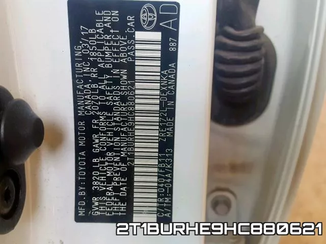 2T1BURHE9HC880621 фото 2
