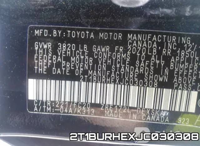 2T1BURHEXJC030308 фото 10