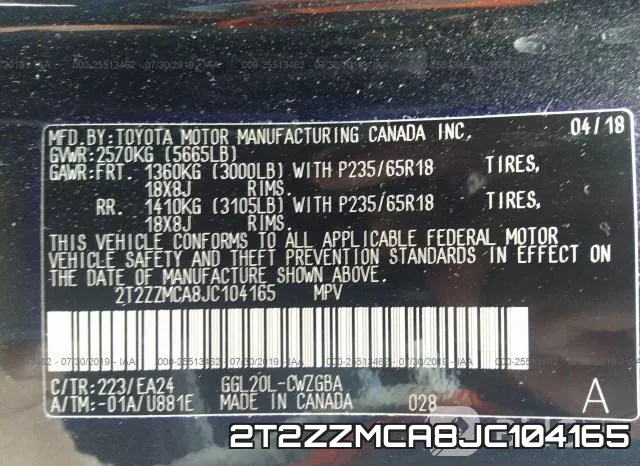 2T2ZZMCA8JC104165 фото 10
