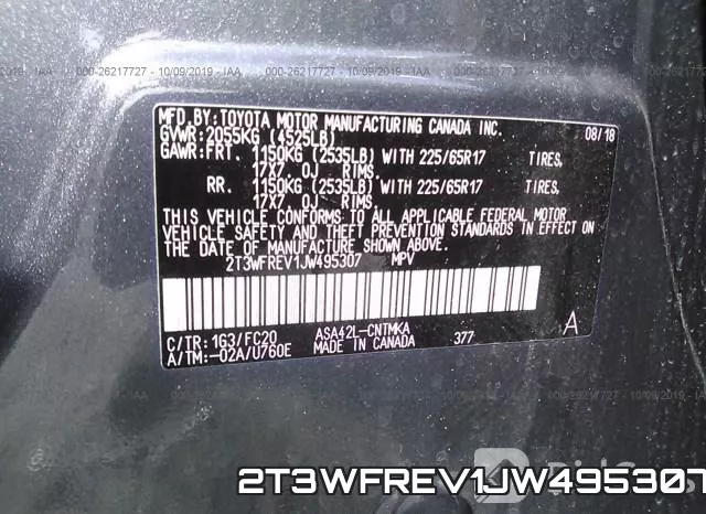 2T3WFREV1JW495307 фото 8