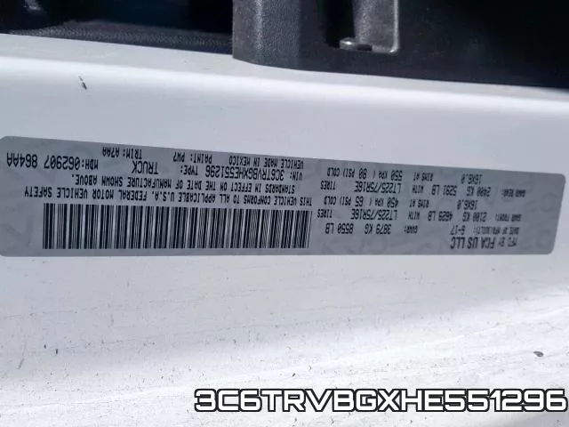 3C6TRVBGXHE551296 фото 2