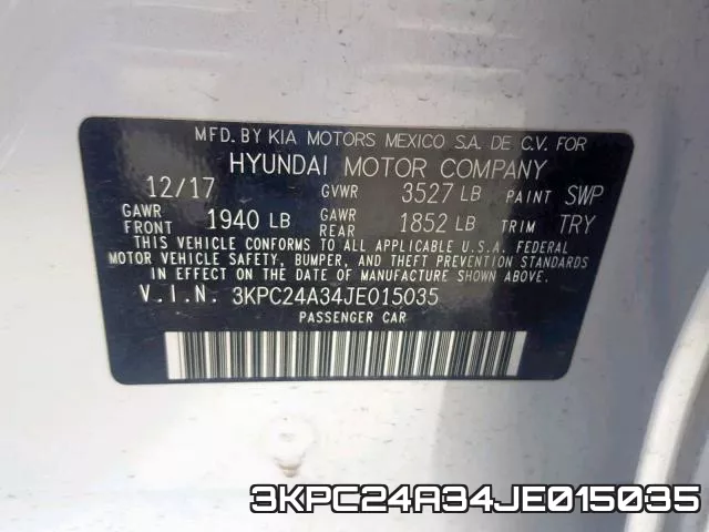 3KPC24A34JE015035 фото 2