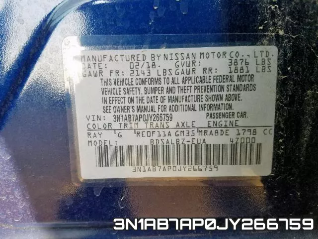 3N1AB7AP0JY266759 фото 2