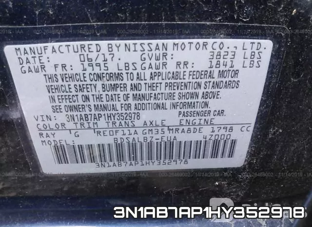 3N1AB7AP1HY352978 фото 10