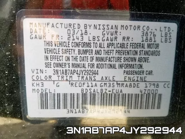 3N1AB7AP4JY292944 фото 2