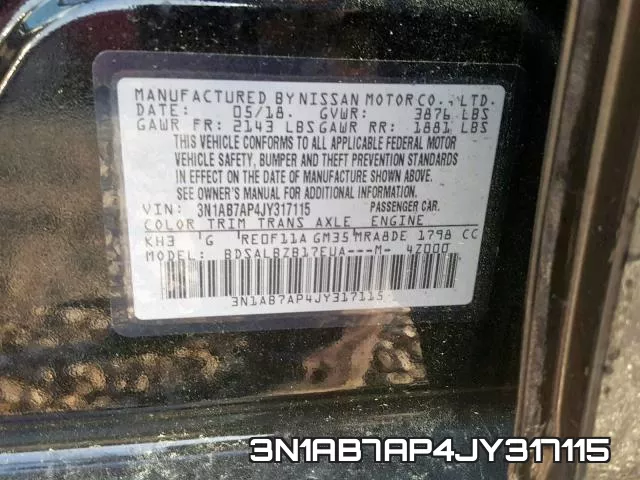 3N1AB7AP4JY317115 фото 2