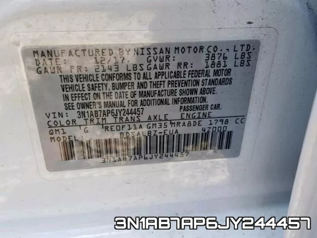 3N1AB7AP6JY244457 фото 2