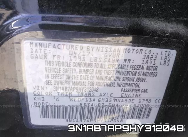 3N1AB7AP9HY312048 фото 9