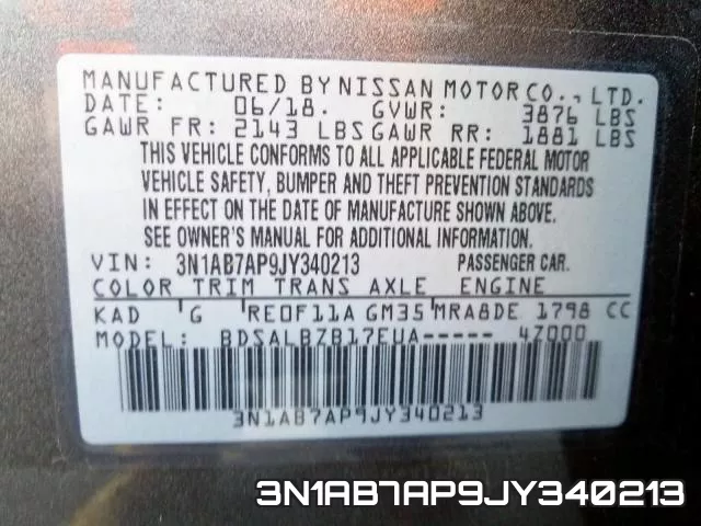 3N1AB7AP9JY340213 фото 2