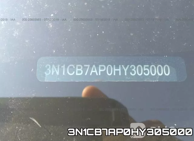 3N1CB7AP0HY305000 фото 10