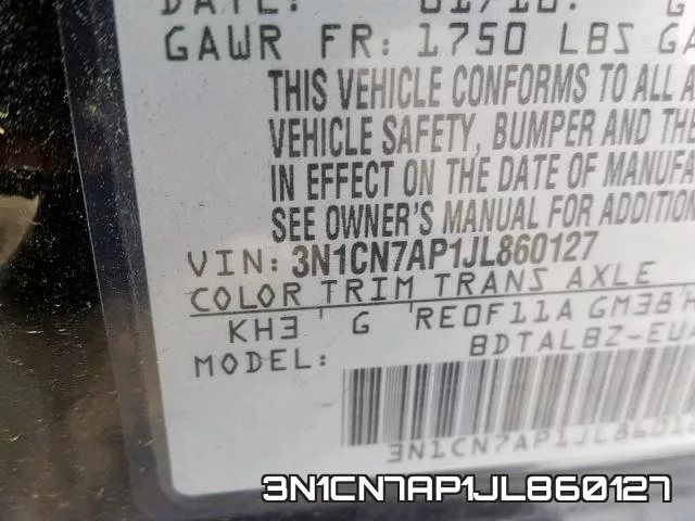 3N1CN7AP1JL860127 фото 2