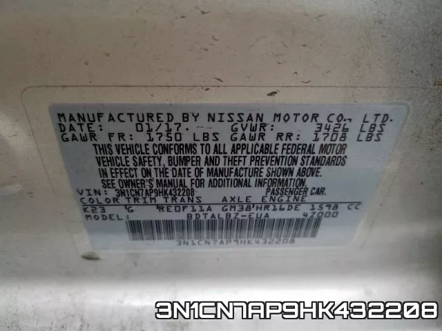3N1CN7AP9HK432208 фото 2