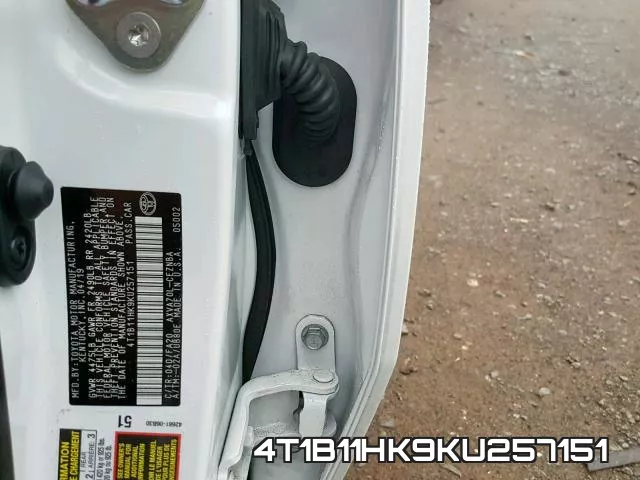 4T1B11HK9KU257151 фото 2