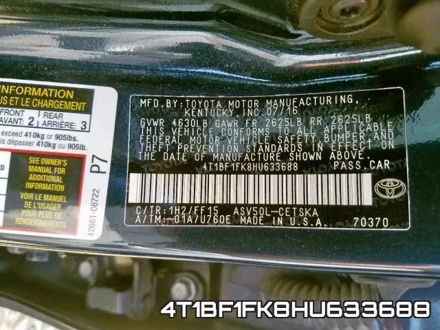 4T1BF1FK8HU633688 фото 2