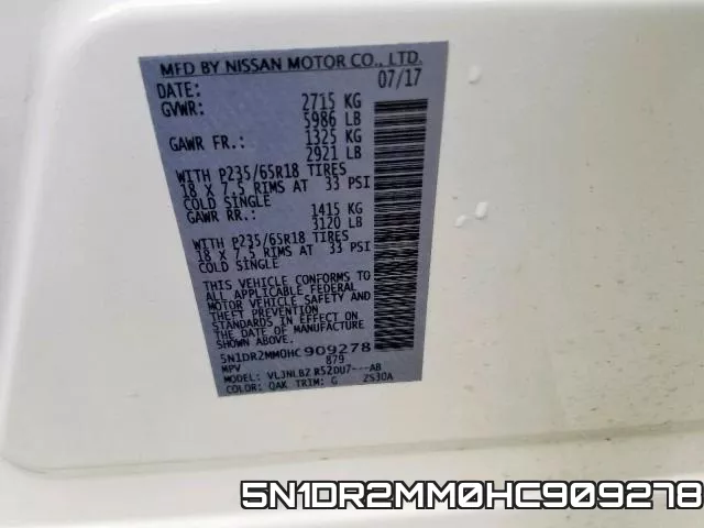 5N1DR2MM0HC909278 фото 2