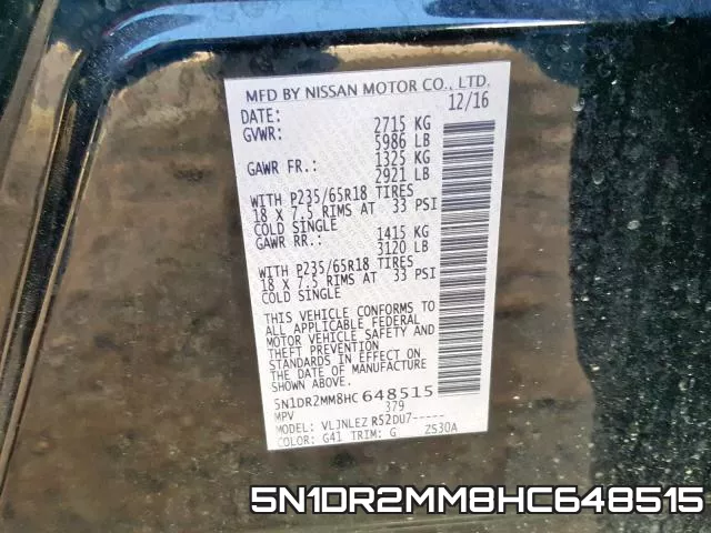 5N1DR2MM8HC648515 фото 2