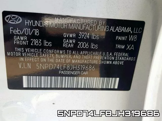 5NPD74LF8JH319686 фото 2