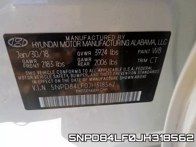 5NPD84LF0JH318562 фото 2
