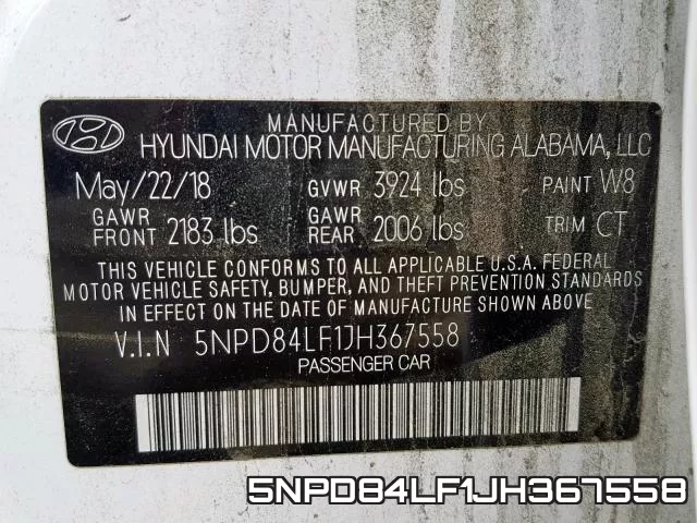 5NPD84LF1JH367558 фото 2