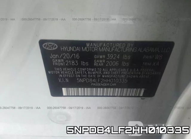 5NPD84LF2HH010335 фото 10