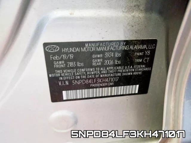5NPD84LF3KH471017 фото 2