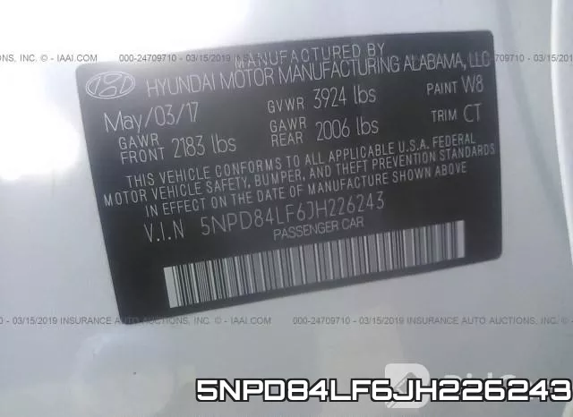5NPD84LF6JH226243 фото 9