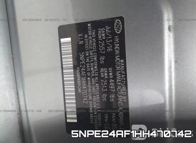 5NPE24AF1HH470742 фото 9