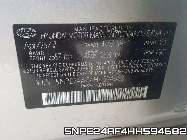 5NPE24AF4HH594682 фото 2