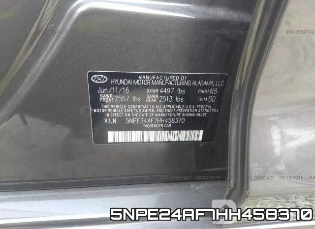 5NPE24AF7HH458370 фото 10