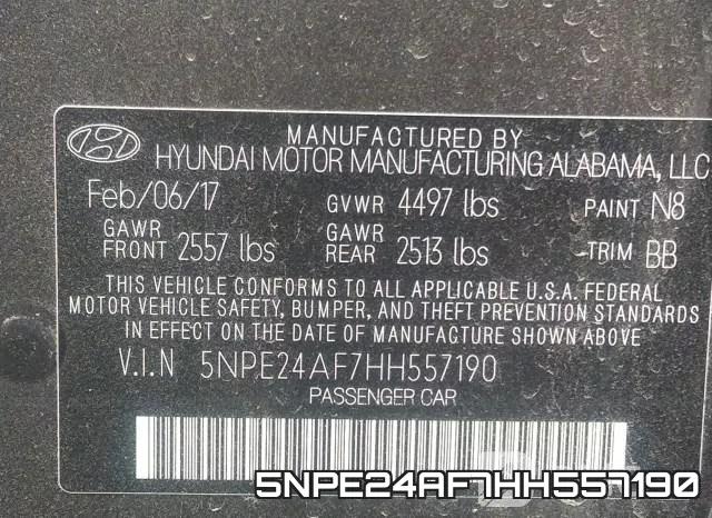 5NPE24AF7HH557190 фото 10