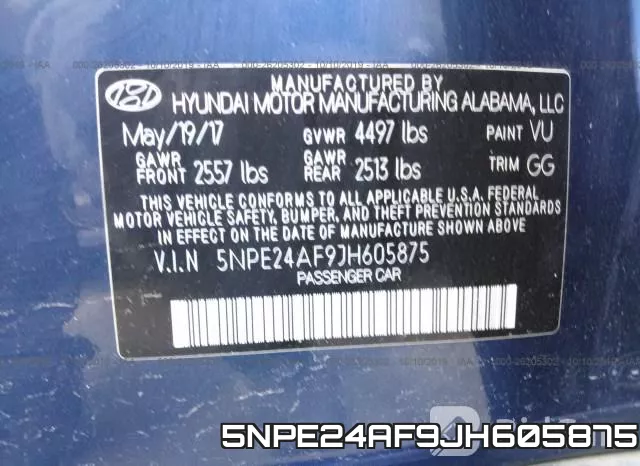 5NPE24AF9JH605875 фото 10