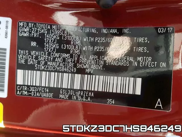 5TDKZ3DC7HS846249 фото 2