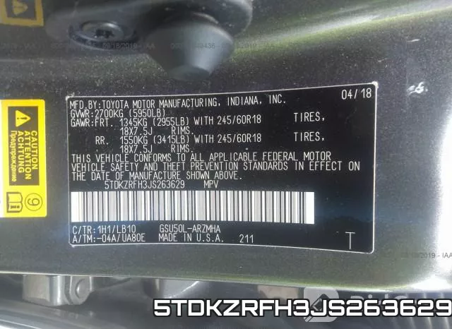 5TDKZRFH3JS263629 фото 10