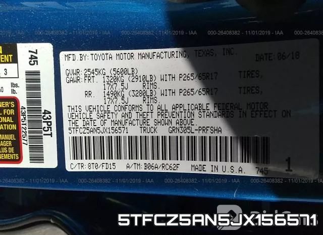 5TFCZ5AN5JX156571 фото 10