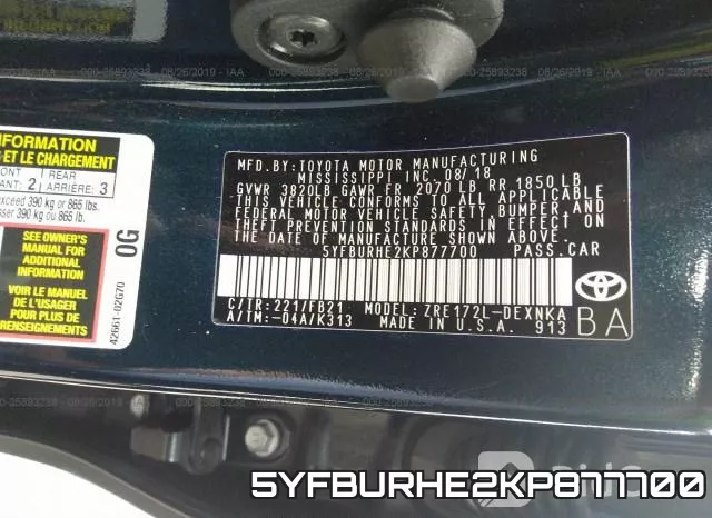 5YFBURHE2KP877700 фото 10