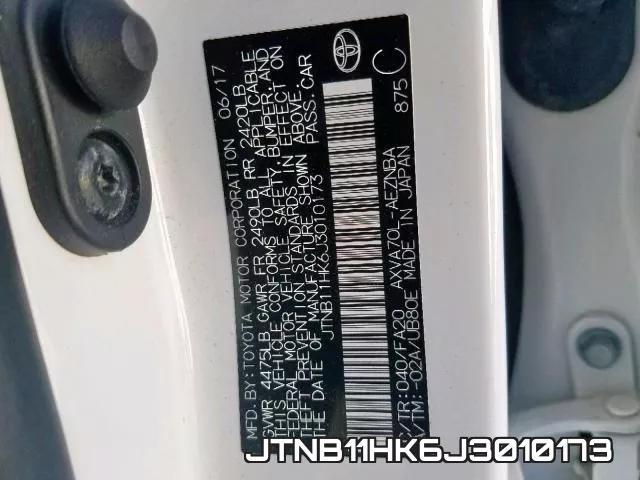 JTNB11HK6J3010173 фото 2