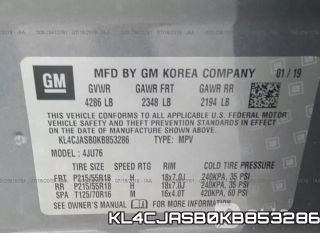 KL4CJASB0KB853286 фото 10