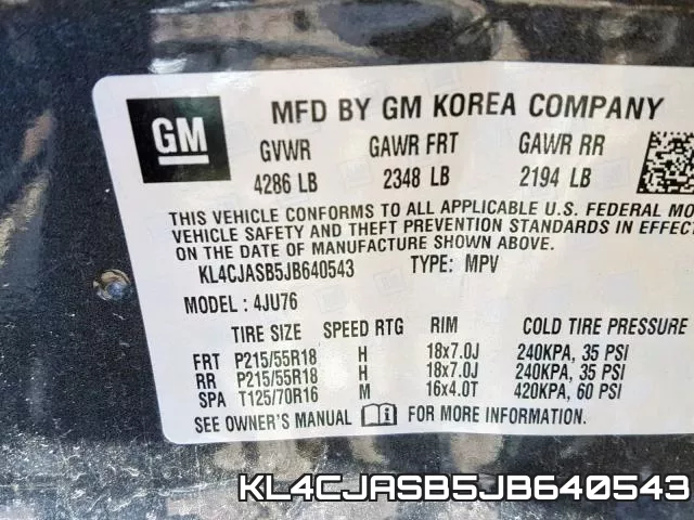 KL4CJASB5JB640543 фото 2