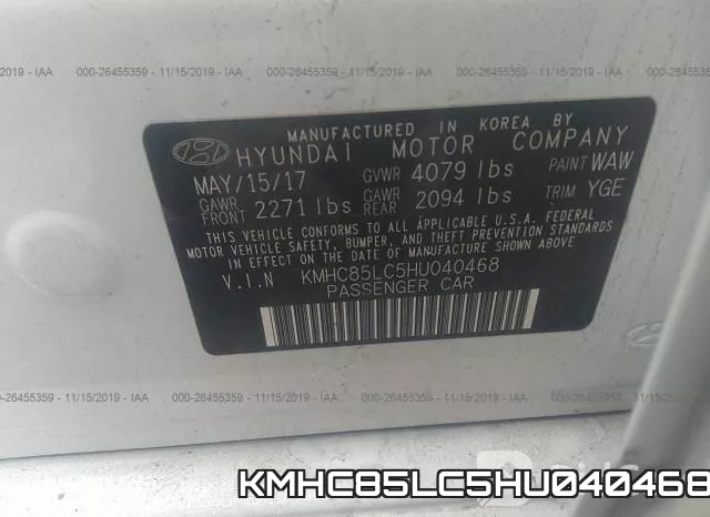 KMHC85LC5HU040468 фото 10