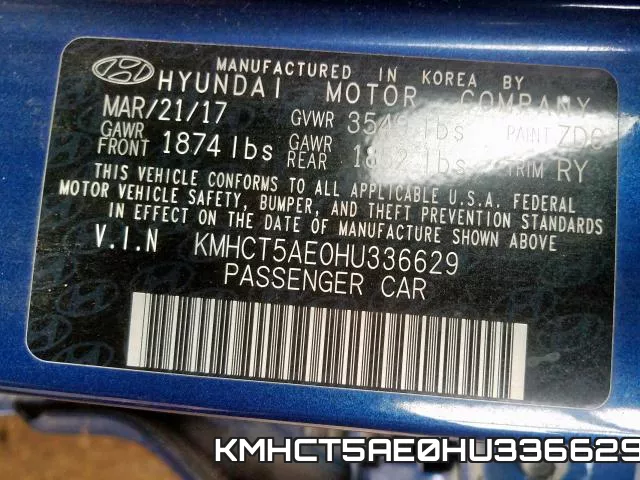 KMHCT5AE0HU336629 фото 2