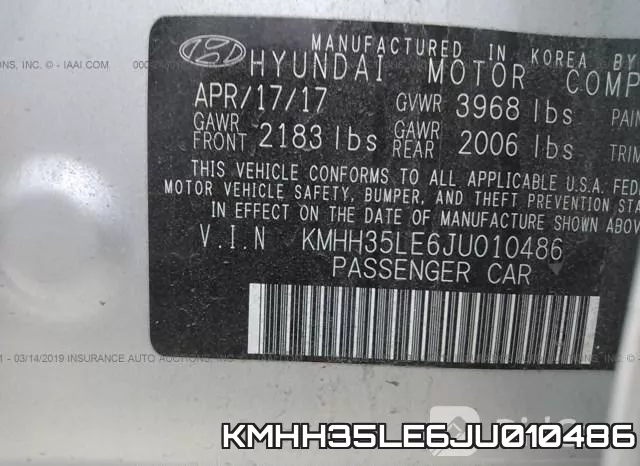 KMHH35LE6JU010486 фото 10