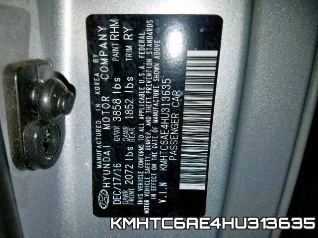 KMHTC6AE4HU313635 фото 2