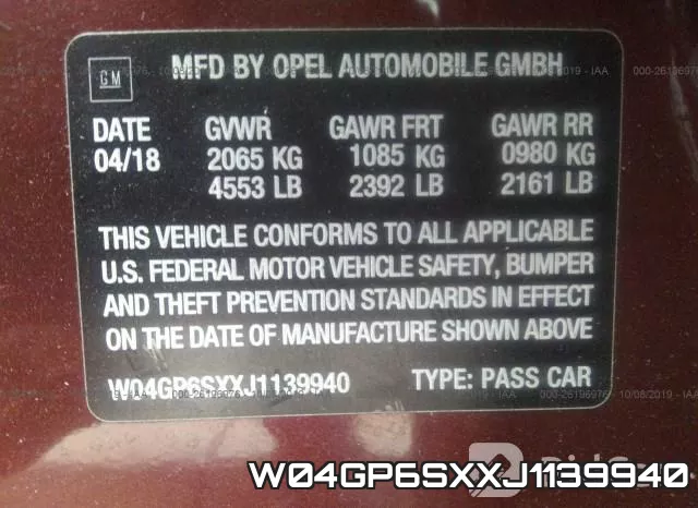 W04GP6SXXJ1139940 фото 10