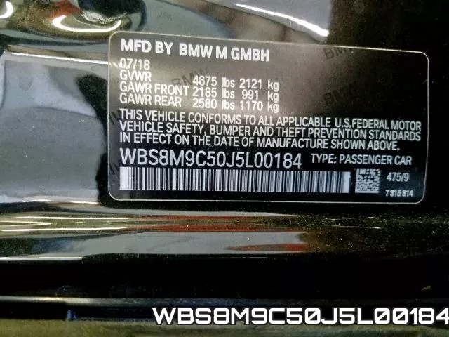 WBS8M9C50J5L00184 фото 2