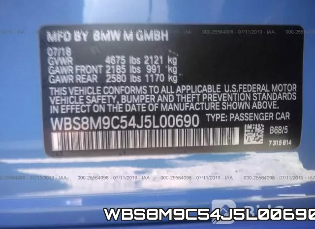 WBS8M9C54J5L00690 фото 10