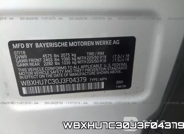 WBXHU7C30J3F04379 фото 10