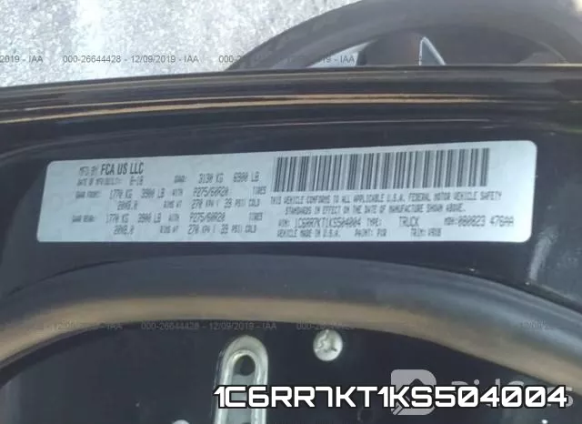 1C6RR7KT1KS504004 фото 9